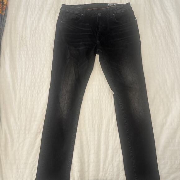 VIGOSS Jeans Mens‎ 34x32 Black Denim Relaxed - Picture 1 of 8